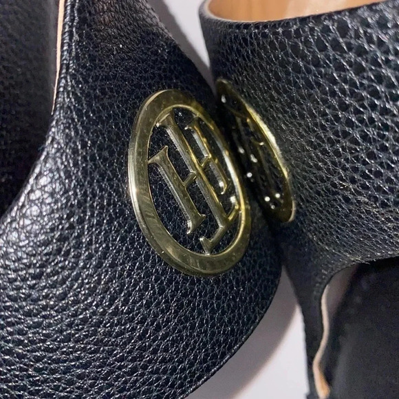 Tommy Hilfiger black thong logo slippers 9.5 - Picture 10 of 11